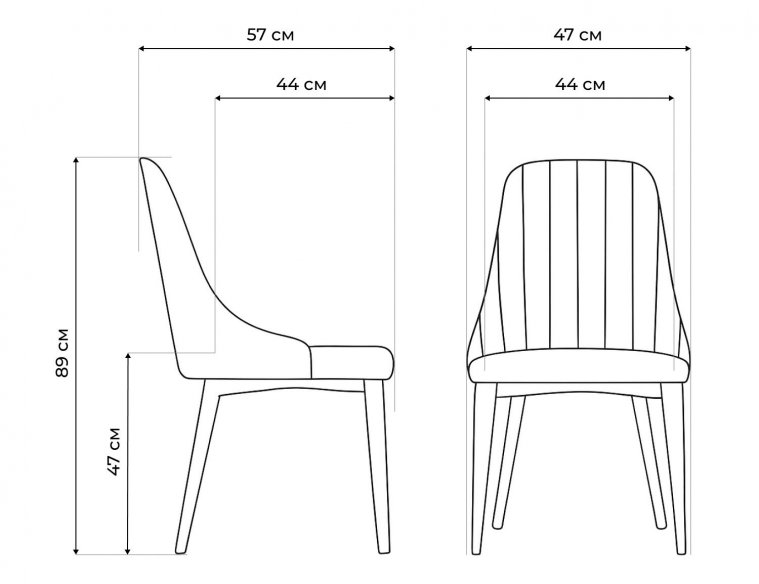 Стул на металлокаркасе Kora beige / black
