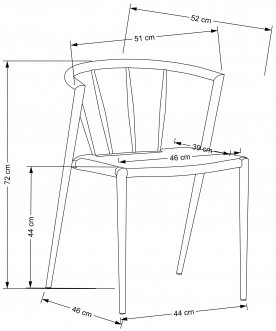 Стул на металлокаркасе K515