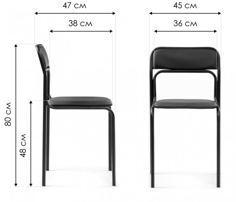 Стул на металлокаркасе Летиция BL Moderno 02 серый