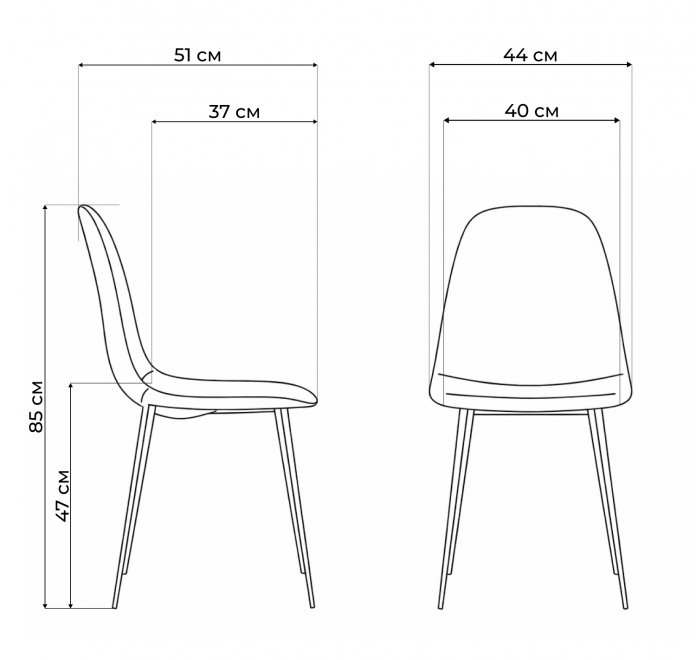 Стул на металлокаркасе Lilu pink / black