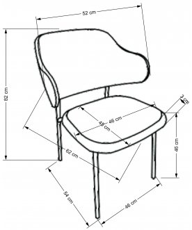 Стул на металлокаркасе K497