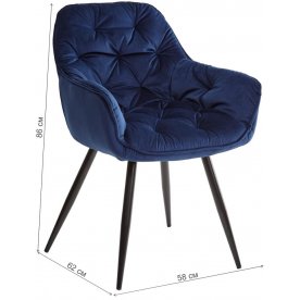 Стул на металлокаркасе Malta bluvel-86