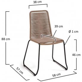 Стул на металлокаркасе Meagan