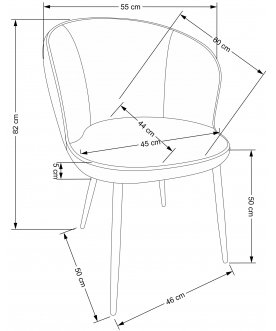 Стул на металлокаркасе Меин