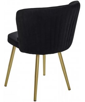 Дизайнерский стул Моне Zizi 521 черный велюр / золотой каркас