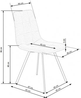 Стул на металлокаркасе K402