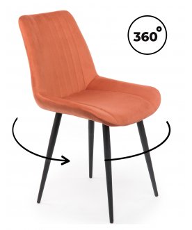 Стул на металлокаркасе Седа терракотовый (zd 432) / черный