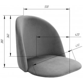 Стул на металлокаркасе SHT-ST35/S106