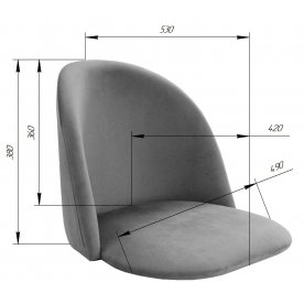 Стул на металлокаркасе SHT-ST35/S106