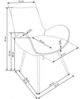 Стул на металлокаркасе K392