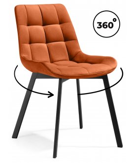 Стул на металлокаркасе Стронг кирпичный ZD 432 / чёрный