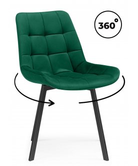 Стулья на металлокаркасе Челси 360 зеленый велюр / черный