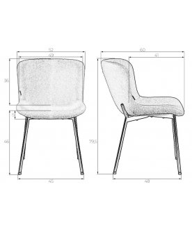 Стул на металлокаркасе Milo