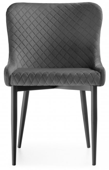 Стул на металлокаркасе Teo dark gray / black