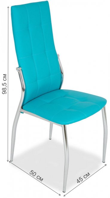 Стул на металлокаркасе LH-68 aquamarine (46tp)