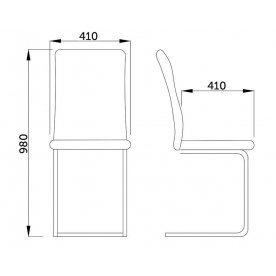 Стул на металлокаркасе Zefir