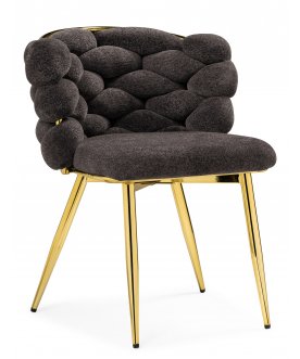 Стул на металлокаркасе Rendi gold /  gray  - Уцененный экземпляр