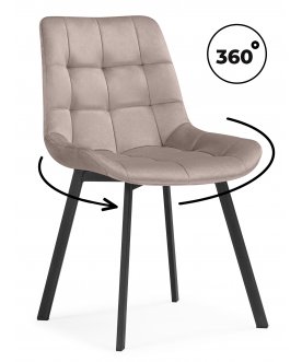 Стул на металлокаркасе Челси К 360 латте (ZD 290) / черный