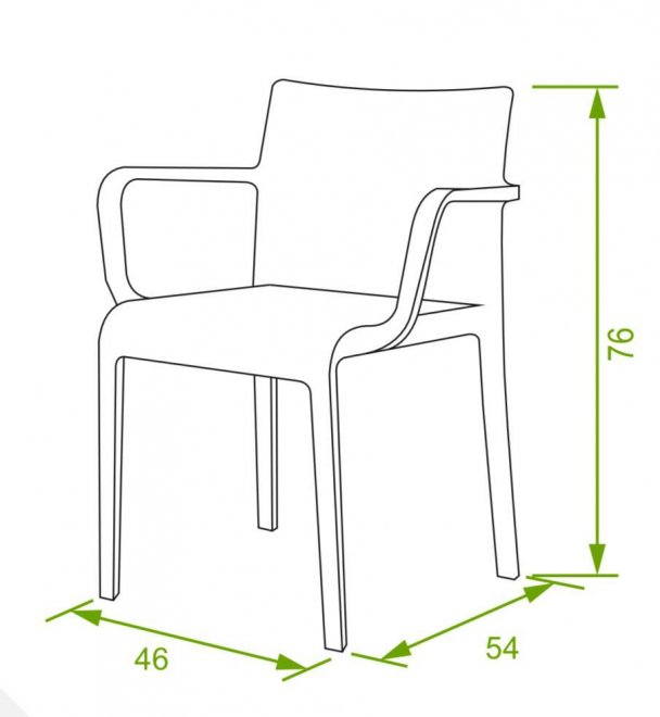 Пластиковый стул Turn с подлокотниками серый