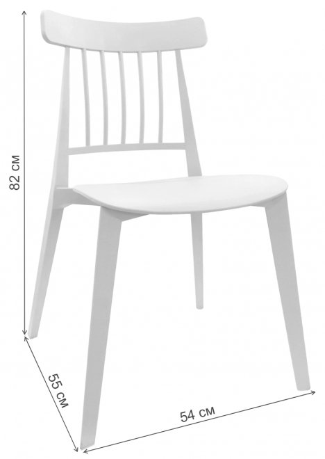 Пластиковый стул SHT-S108 белый