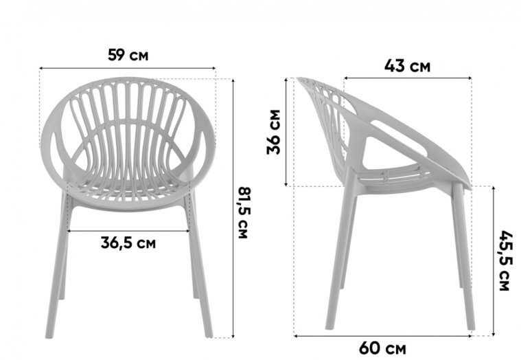 Пластиковый стул Акио нежно-розовый