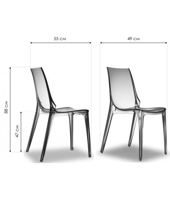 Пластиковый стул Vanity Chair серый