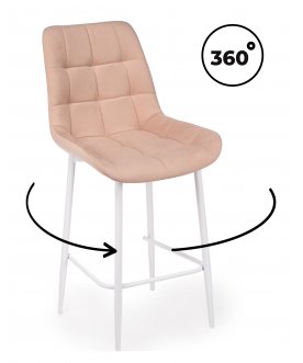 Барный стул Челси светло-серый (zd 960) / черный бежевый (zd 210) / белый