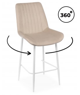 Полубарный стул Седа бежевый (zd 210) / белый