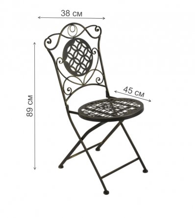 Стул круглый складной Фантас бронза (узор)