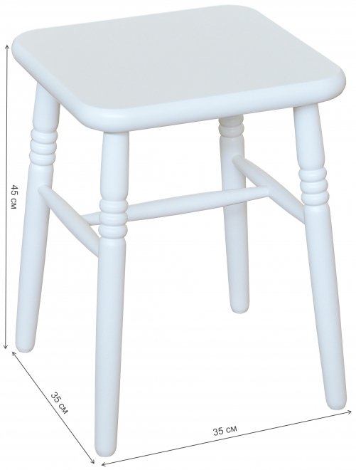 Табурет Классика белая эмаль
