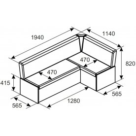 Кухонный диван Форест со спальным местом