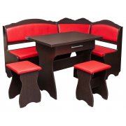 венге / кожзам красный