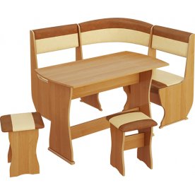 Кухонный уголок Уют-1 К Мини Люкс МФ-101.005 ольха / кожзам / бук / коричневый