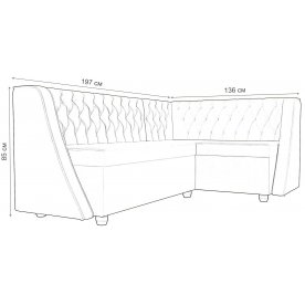 Кухонный диван Лофт правый