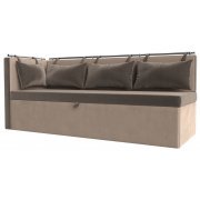 коричневый / бежевый велюр