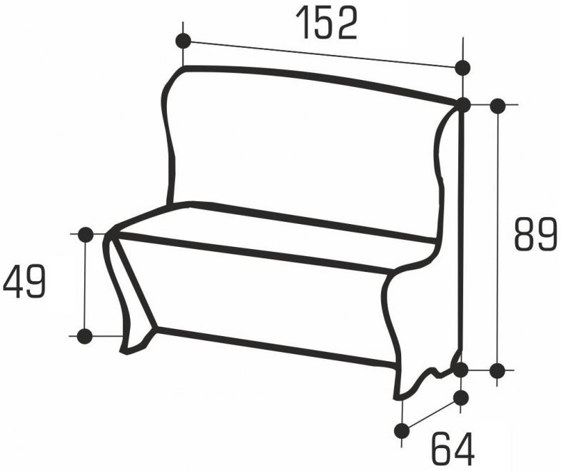 Кухонный диван Нота