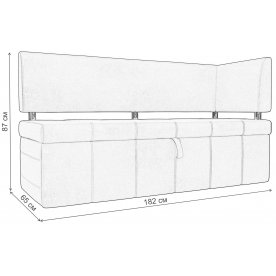 Кухонный диван Стоун правый