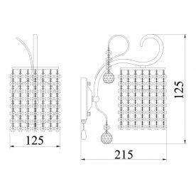 Бра Leona DIA127-01-G