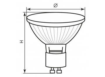 Лампа галогеновая GU10 230В 50Вт 3000K HB10 02308