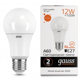 Лампа Elementary A60 12W E27 3000K