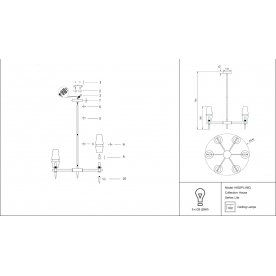 Люстра Lita H002PL-06G