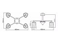 Люстра на штанге Eurosize 5 TOC005-04-N
