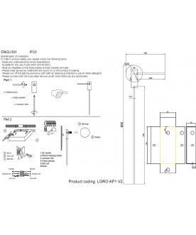 Светильник LORO AP1 V2 BLACK