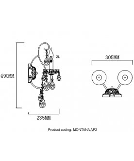 Настенный светильник MONTANA AP2