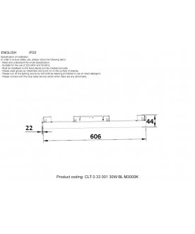 Светильник CLT 0.33 001 30W BL M3000K