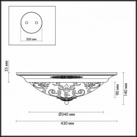 Накладной светильник Corbea 2670/3C