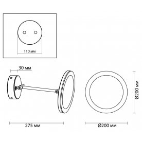 Настенный светильник Mirror 4678/6WL
