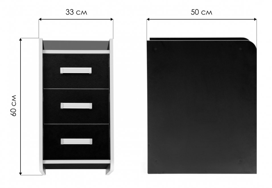 Тумба Ханна черная / красная  - Уцененный экземпляр