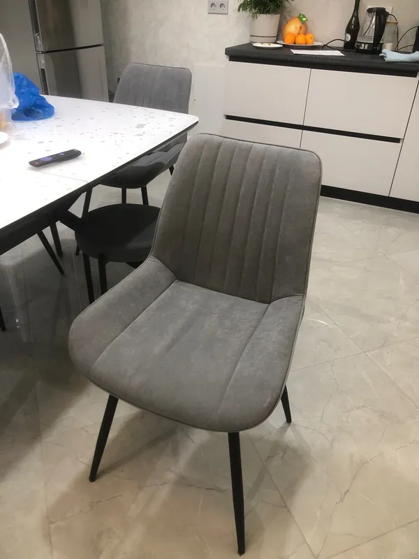 Стул на металлокаркасе Седа К крутящийся светло-серый  / белый фото покупателя 25