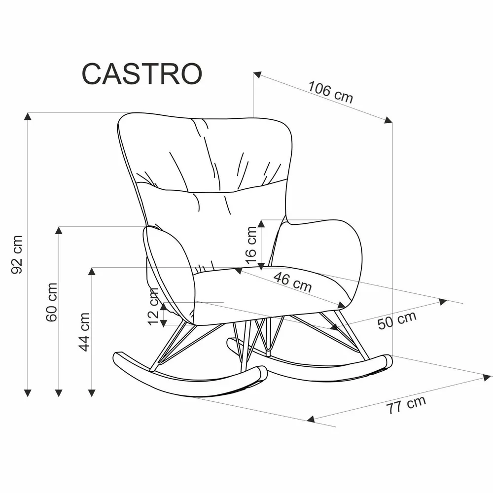 Кресло-качалка Castro зеленое